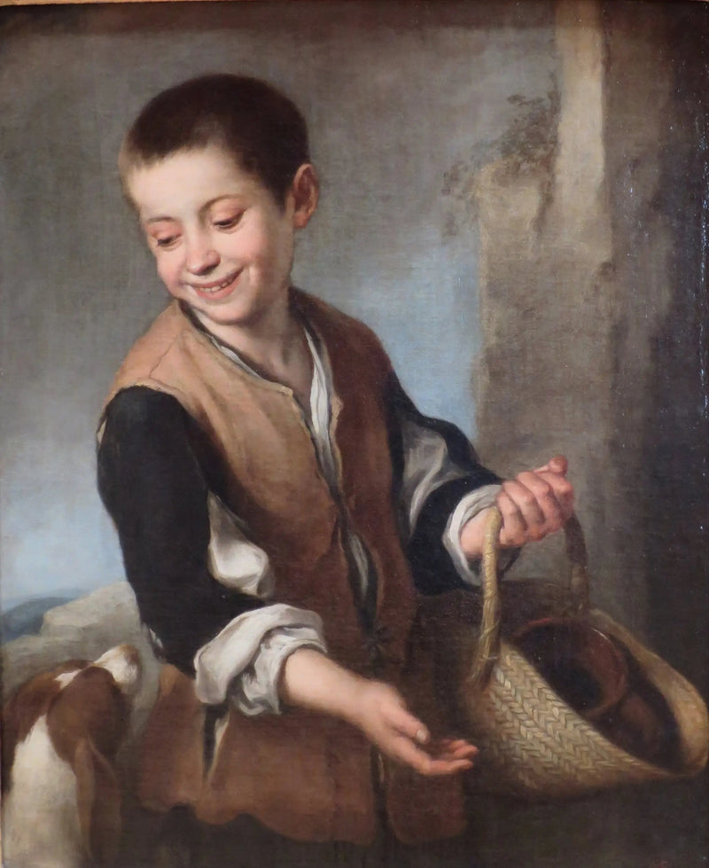 Junge mit einem Hund - Bartolomé Esteban Murillo
