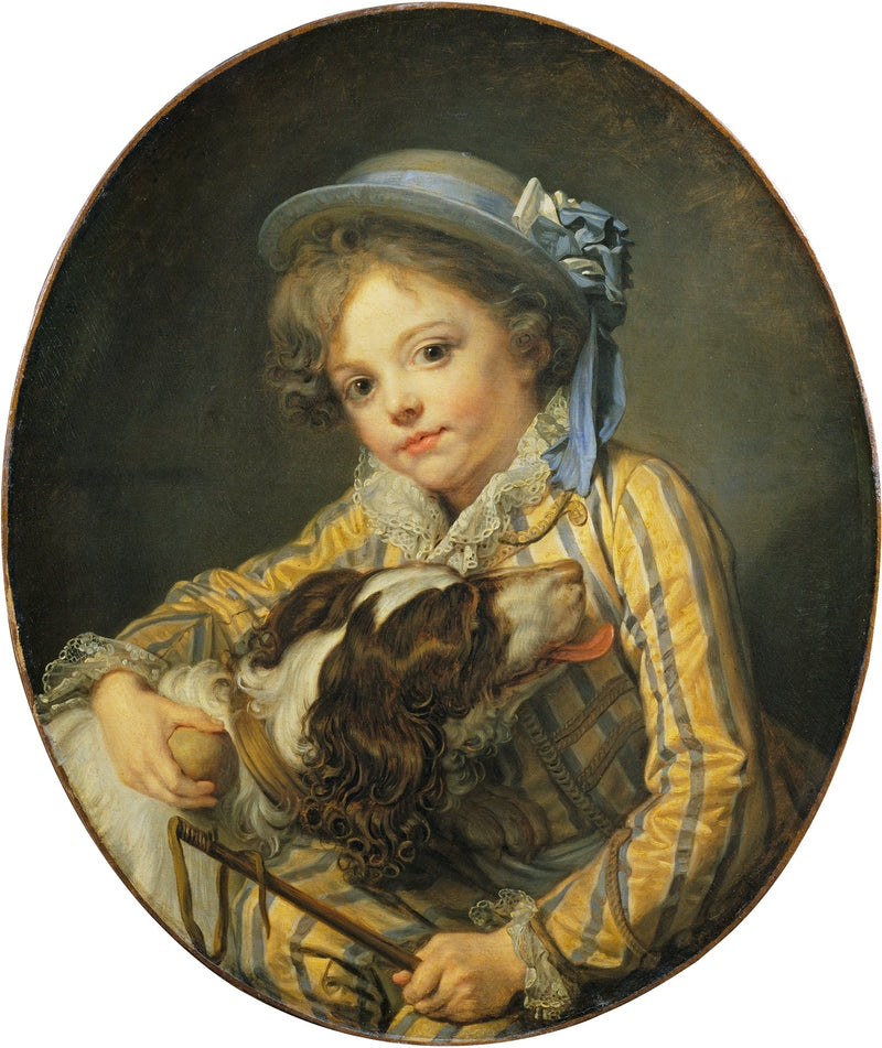 Junge mit Hund - Jean-Baptiste Greuze
