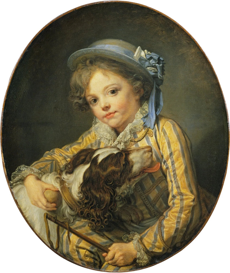 Junge mit Hund - Jean-Baptiste Greuze