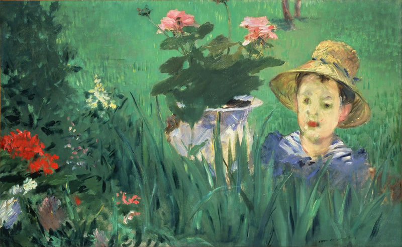 Junge im Blumen (Jacques Hoschedé) - Édouard Manet