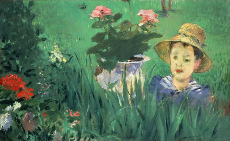 Junge im Blumen (Jacques Hoschedé) - Édouard Manet