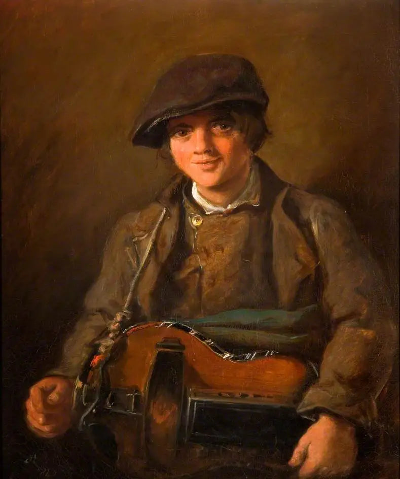 Junge mit Drehorgel - John Everett Millais