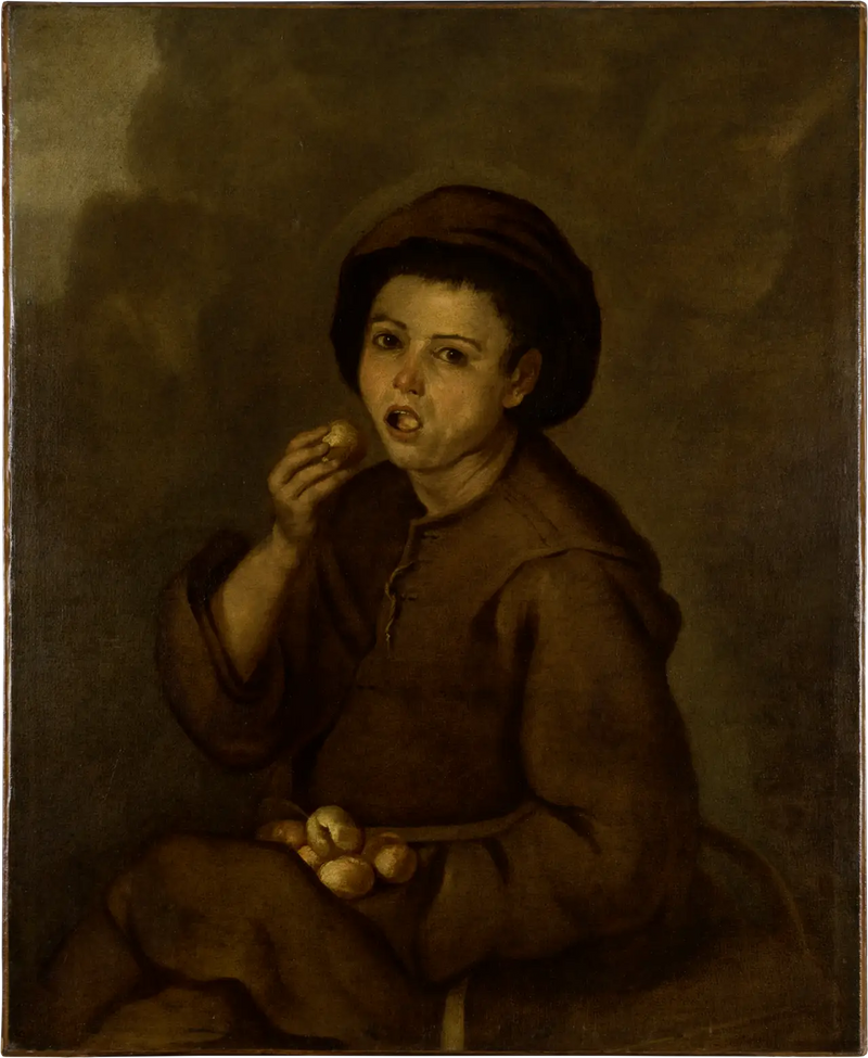 Junge, der Pfirsiche isst - Bartolomé Esteban Murillo