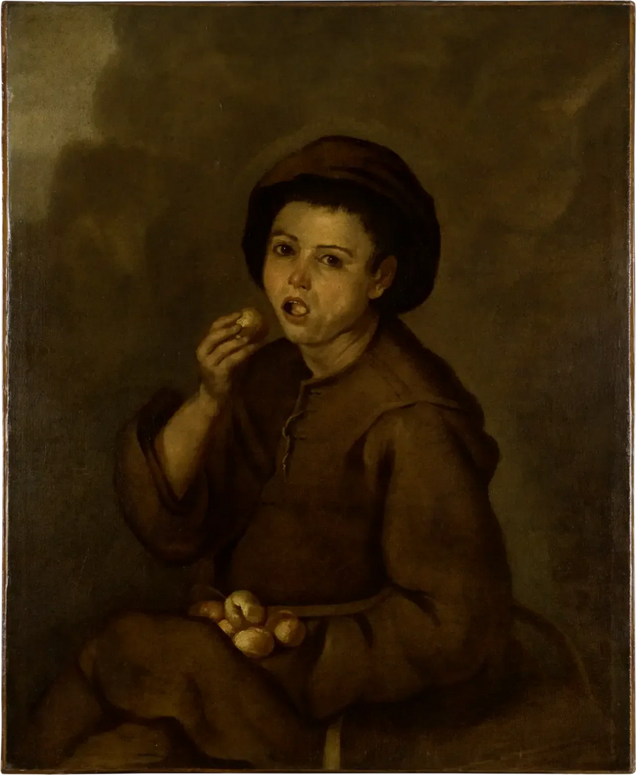 Junge, der Pfirsiche isst - Bartolomé Esteban Murillo