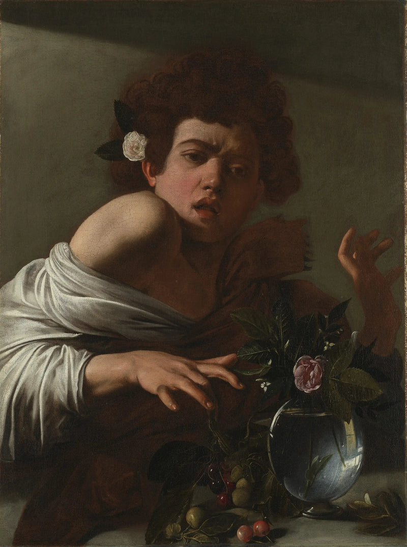 Junge, von einem Eidechsen gebissen - Caravaggio