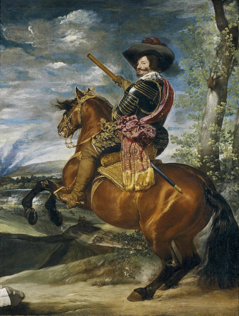 Gaspar de Guzmán, Graf-Don von Olivares, auf dem Pferd - Diego Velázquez