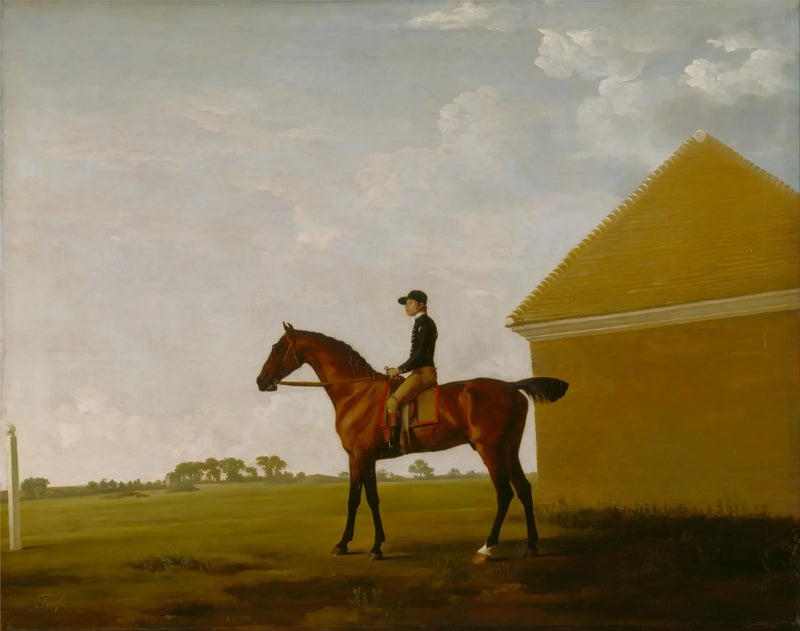 Rasen, mit Jockey in Position, in Newmarket - George Stubbs