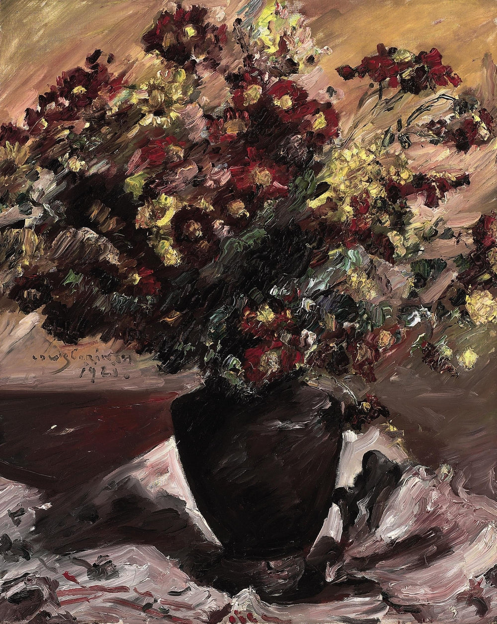 Gelbe und rote Astern - Lovis Corinth image 1 reproduction de peinture à l’huile