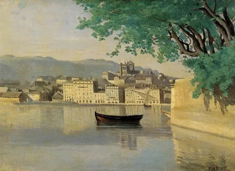 Genève, vue d'une partie de la ville - Jean-Baptiste Camille Corot