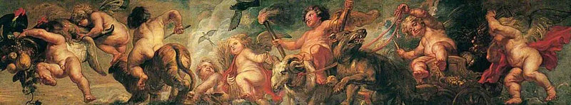 Genies, die mit Tieren spielen - Peter Paul Rubens
