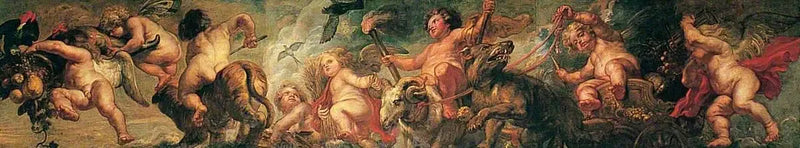 Genies, die mit Tieren spielen - Peter Paul Rubens