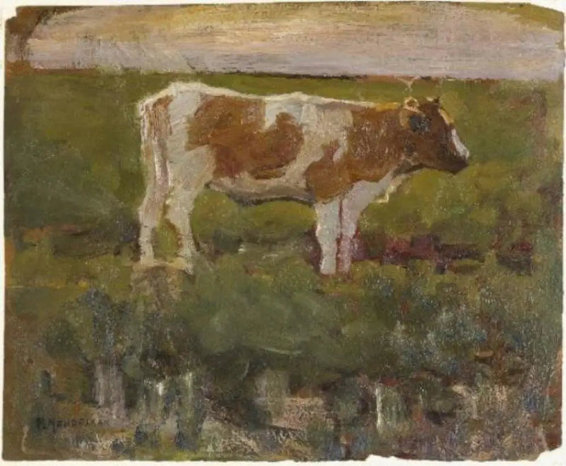 Braun-weiße Färse - Piet Mondrian
