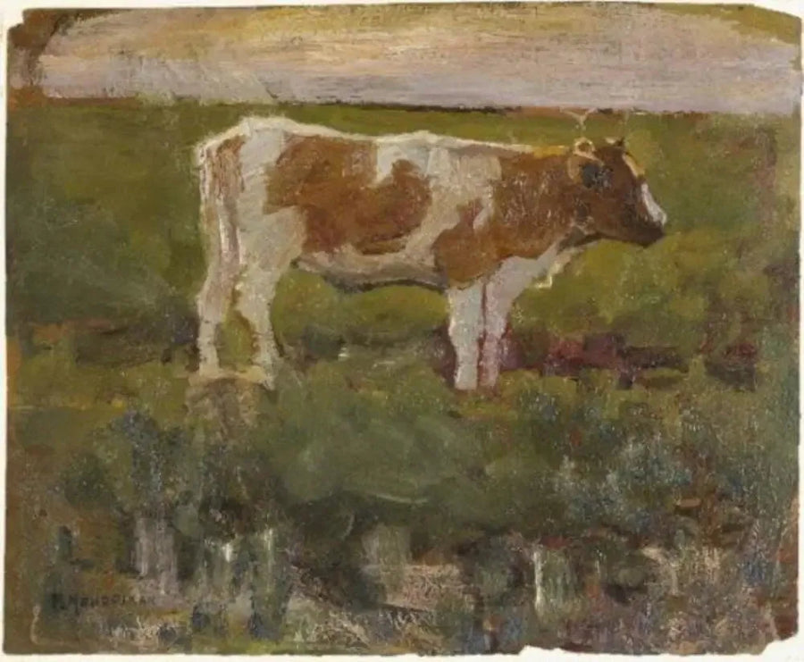 Braun-weiße Färse - Piet Mondrian