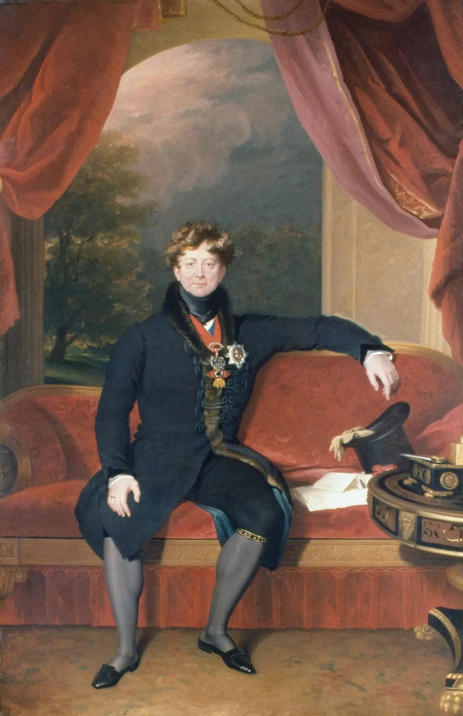 George IV (1762–1830), sitzend, in Morgenkleidung - Thomas Lawrence