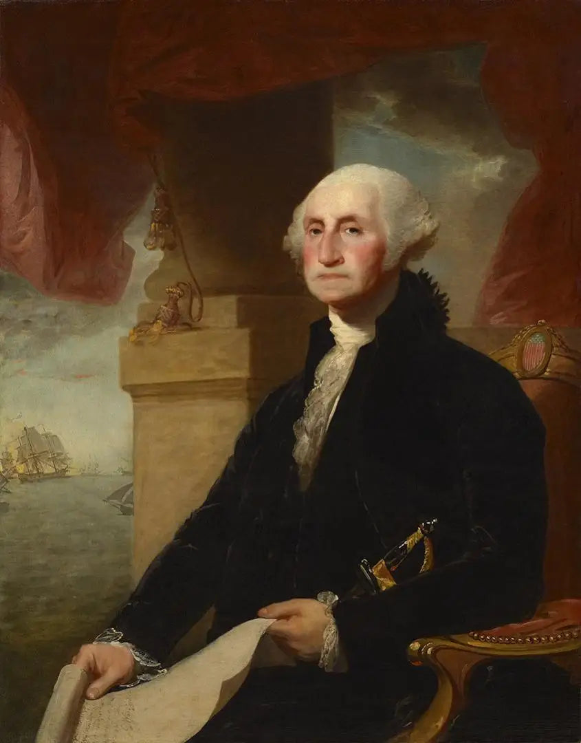 George Washington (Portrait de Constable-Hamilton) - Gilbert Stuart image 1 copie peinte à la main à l’huile