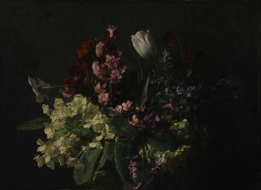 Henri Fantin-Latour Reproduktion des Gemäldes "Blumenstillleben" in Öl auf Leinwand