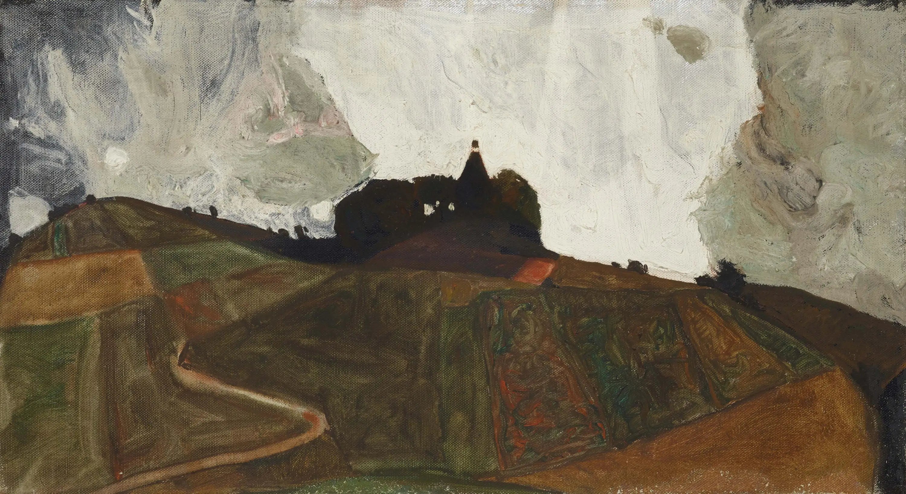 Gewitterberg - Egon Schiele image 2 copie de tableau peinte à la main