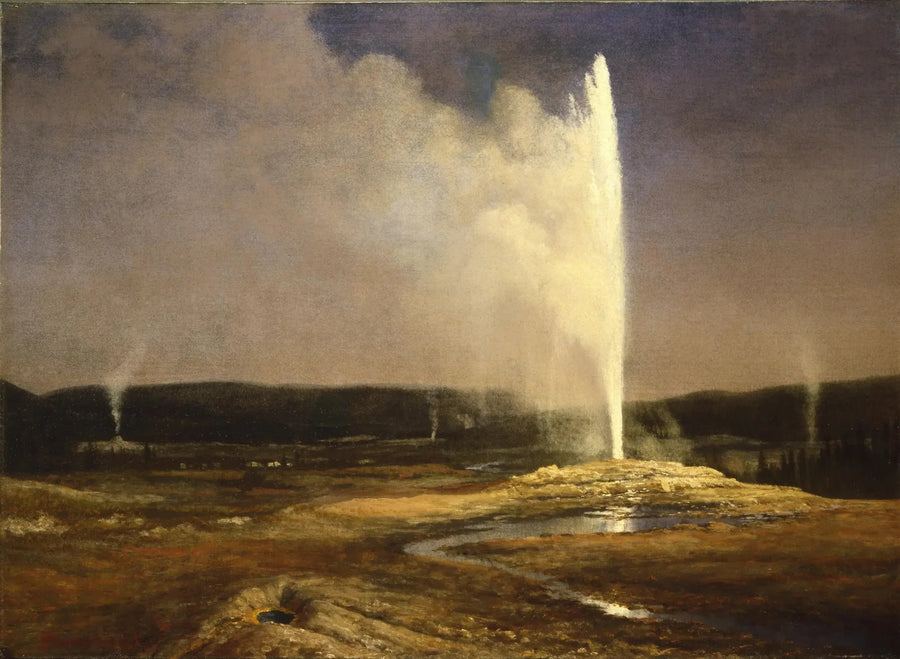 Geysers in Yellowstone - Albert Bierstadt
