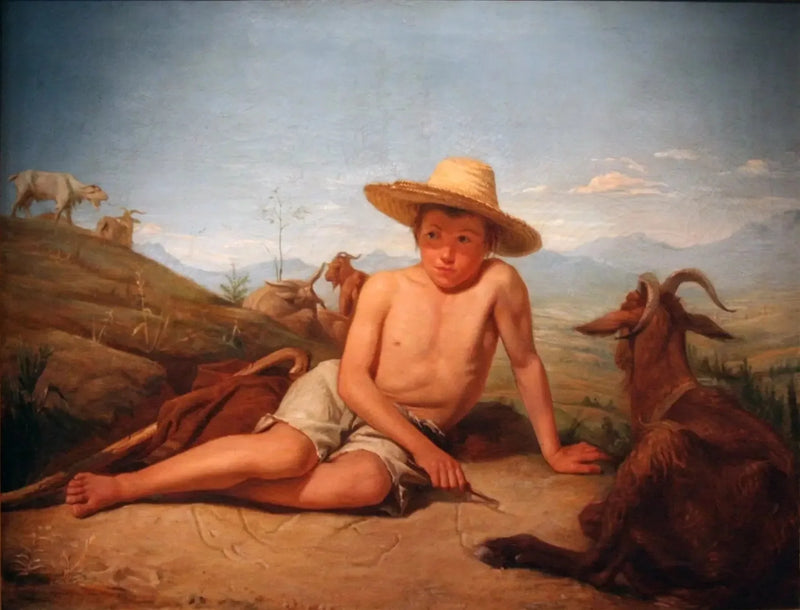 Giotto bewacht die Ziegen - Léon Bonnat