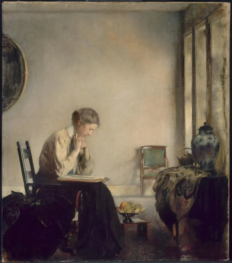 Mädchen beim Lesen - Edmund Charles Tarbell