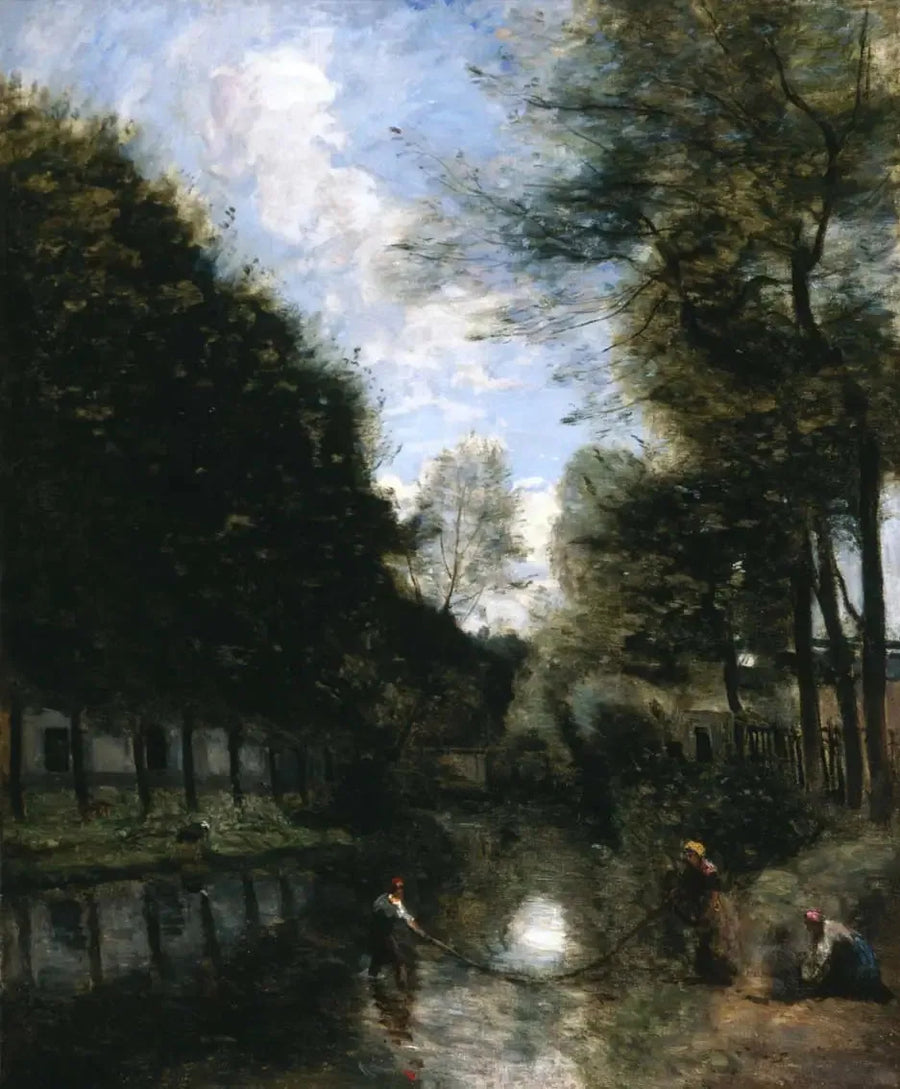 Gisors, Flussufer mit Bäumen - Jean-Baptiste Camille Corot