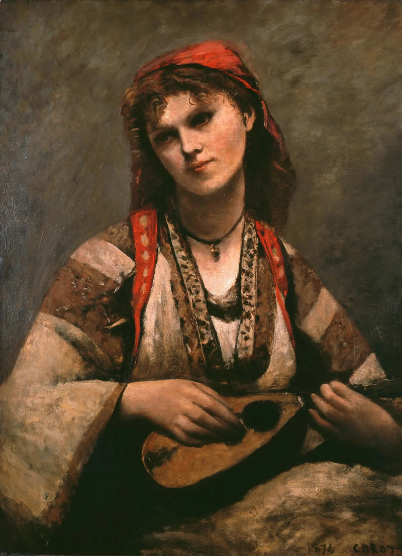 Gitane mit der Mandoline - Jean-Baptiste Camille Corot