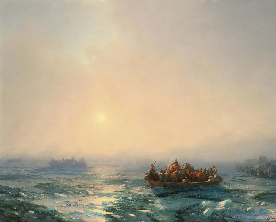 Eis auf dem Dnipro - Iwan Ajewasowski