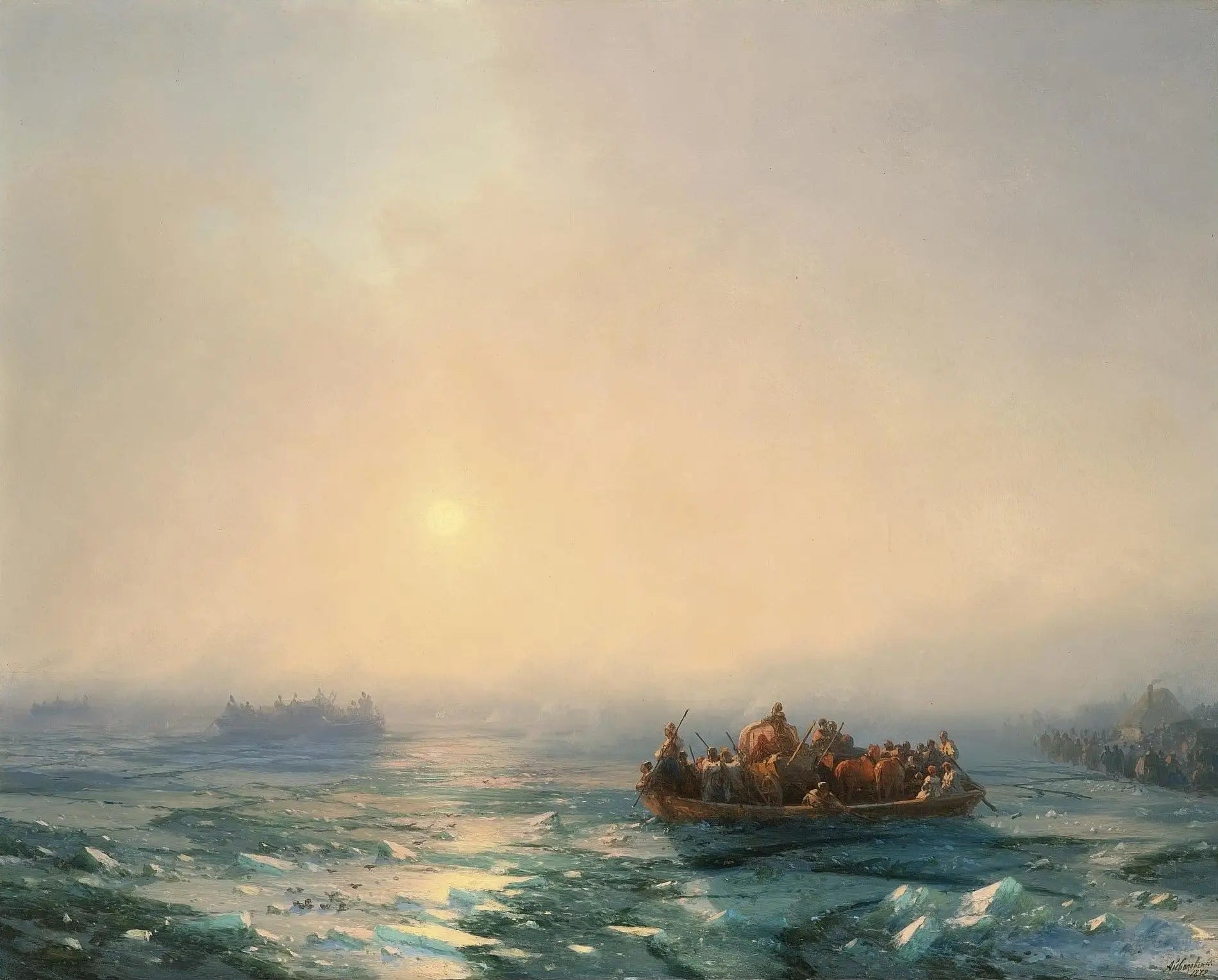 Glace sur le Dniepr - Ivan Aïvazovski - Alpha Reproduction