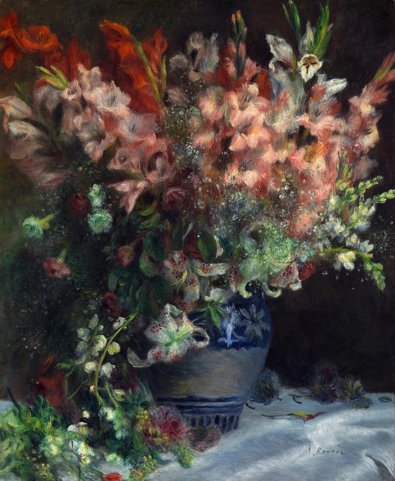 Gladiolen in einer Vase - Pierre-Auguste Renoir
