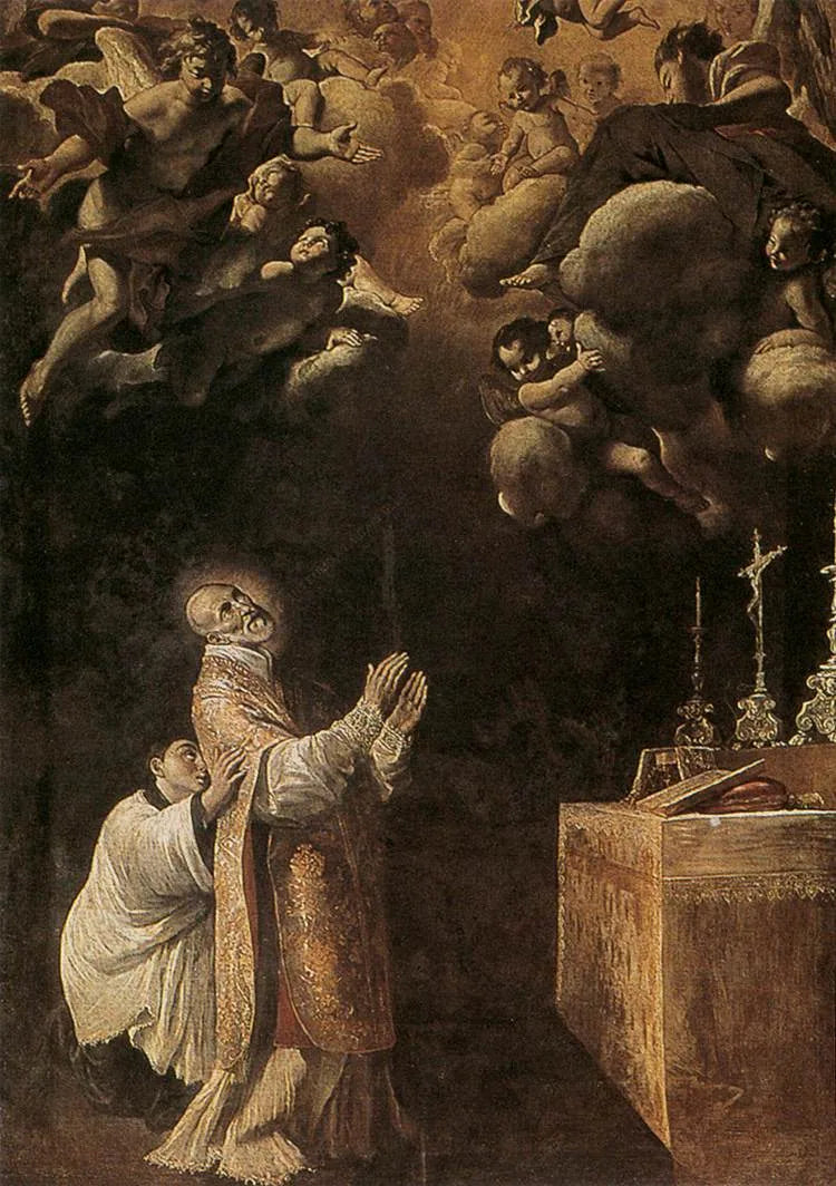 Ruhm des Heiligen Andrea Avellino - Giovanni Lanfranco