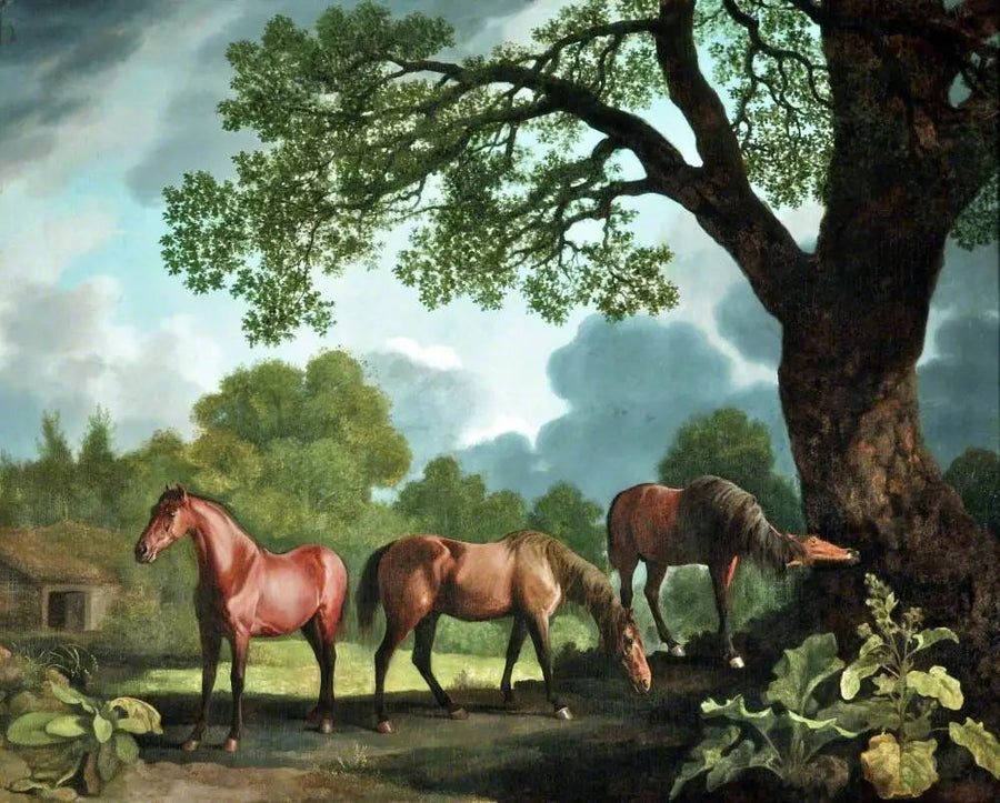 Gnawpost und zwei weitere Fohlen - George Stubbs