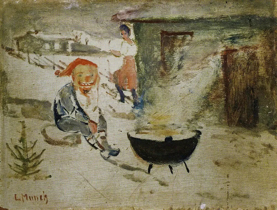 Gobelin mit Weihnachtsbrei - Edvard Munch