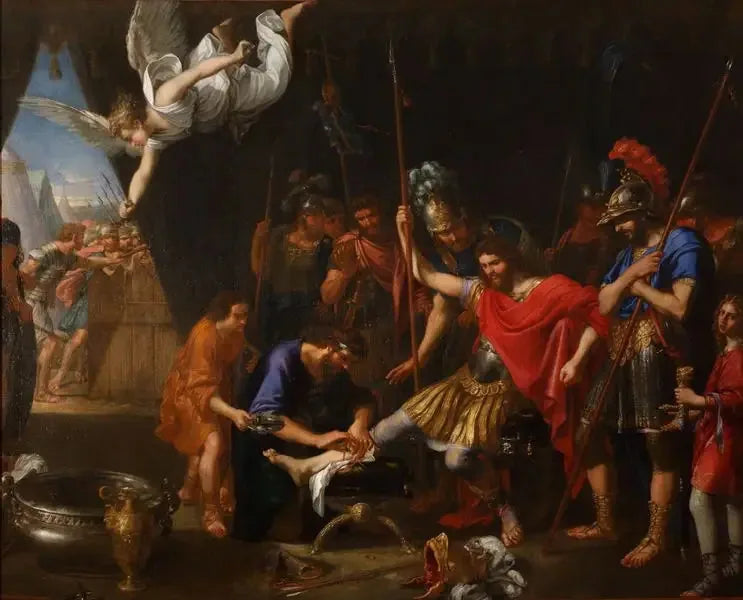 Godefroy de Bouillon gepflegt von einem Engel - Pierre Mignard