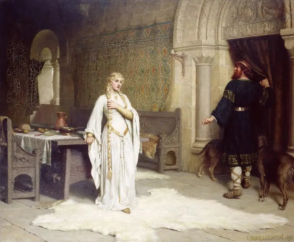Godiva et Léofric - Edmund Blair Leighton image 1 reproduction de peinture à l’huile
