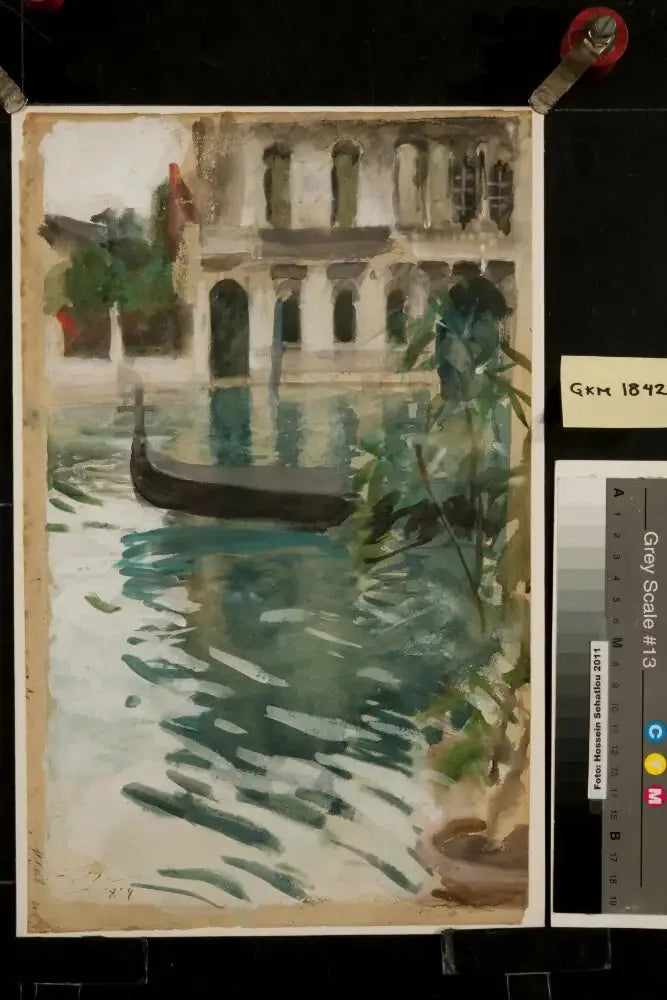 Gondole vor dem Palazzo Barbaro - Anders Zorn