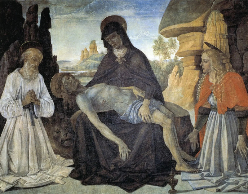 Gonfanon mit der Pietà - Pietro Perugino