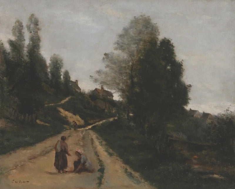 Gouvieux, près Chantilly. Aufsteigender Weg - Jean-Baptiste Camille Corot
