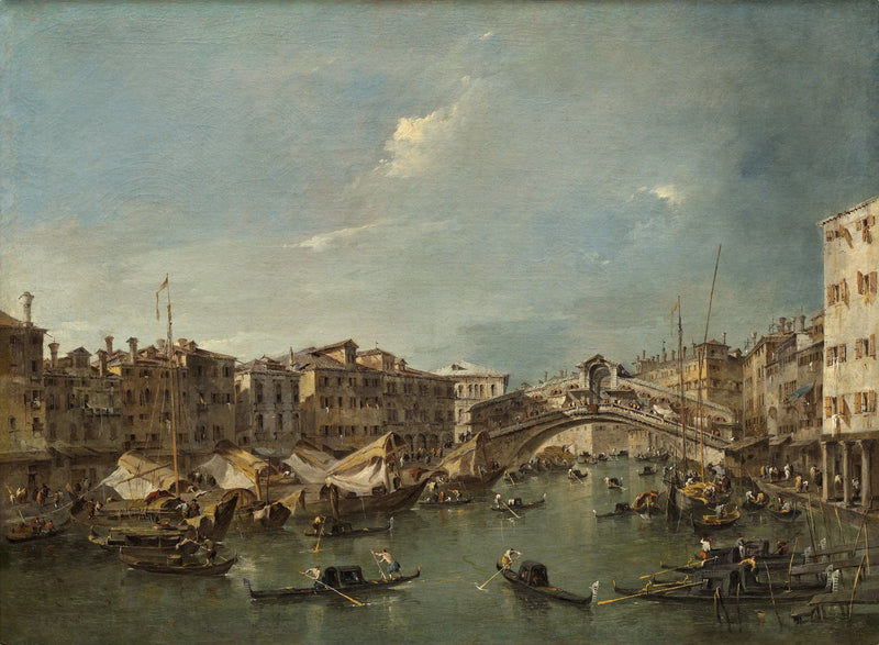 Großer Kanal mit der Rialto-Brücke, Venedig - Francesco Guardi