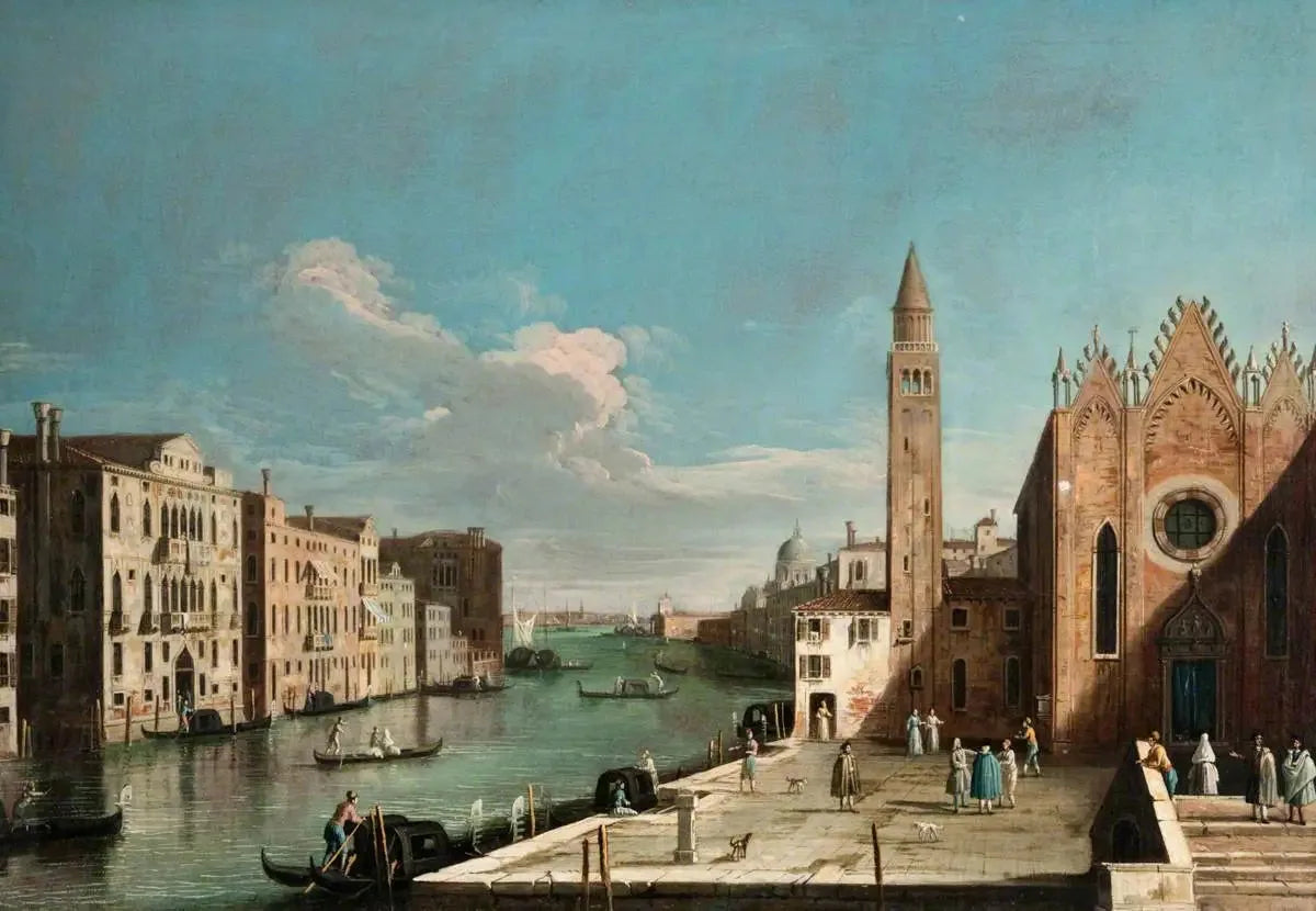 Grand Canal : De Santa Maria della Carità au Bacino di San Marco - Canaletto image 1 reproduction d’œuvre d’art à l’huile