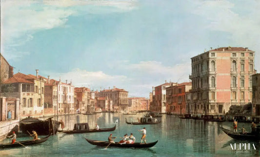 Grand Canal entre le Palazzo Bembo et le Palazzo Vendramin - Giovanni Antonio Canal - Reproductions de tableaux et peintures haut de gamme