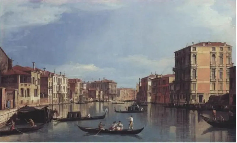 Grandkanal nach Osten, vom Palais Bembo zum Palais Vendramin-Calergi - Canaletto