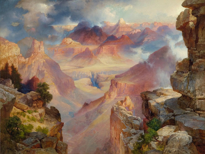 Grand Canyon de l'Arizona bei Sonnenuntergang - Thomas Moran