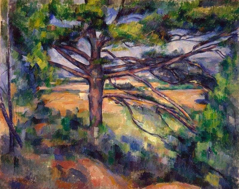 Große Kiefer und rotes Land - Paul Cézanne