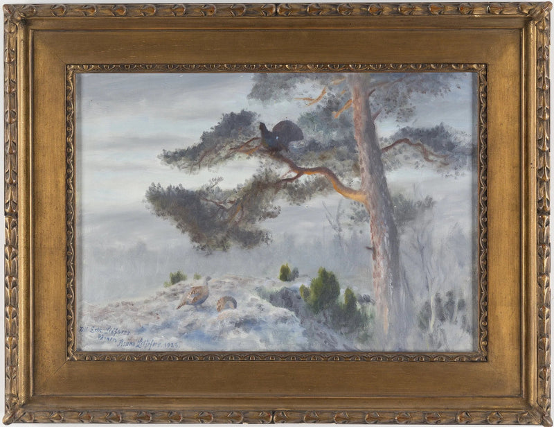 Auerhahn mit Hennen - Bruno Liljefors