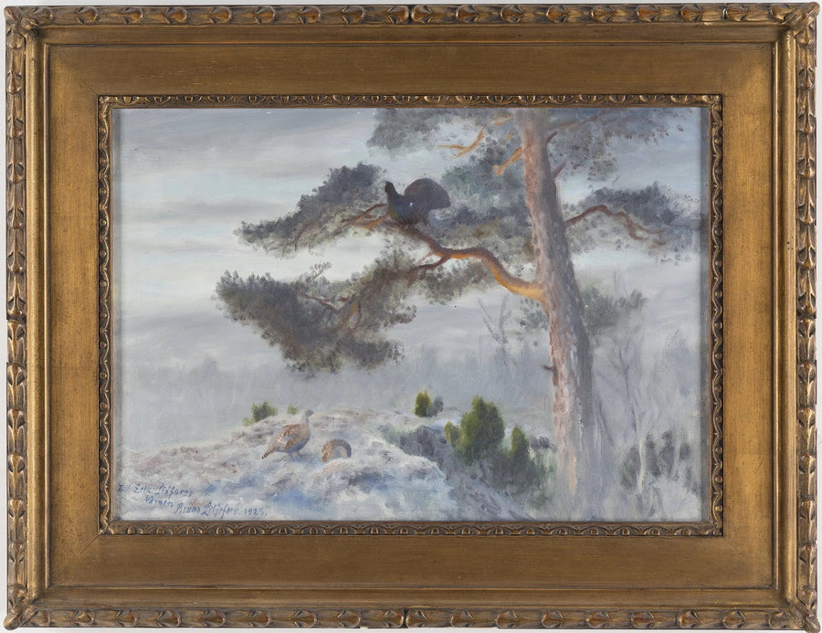 Auerhahn mit Hennen - Bruno Liljefors