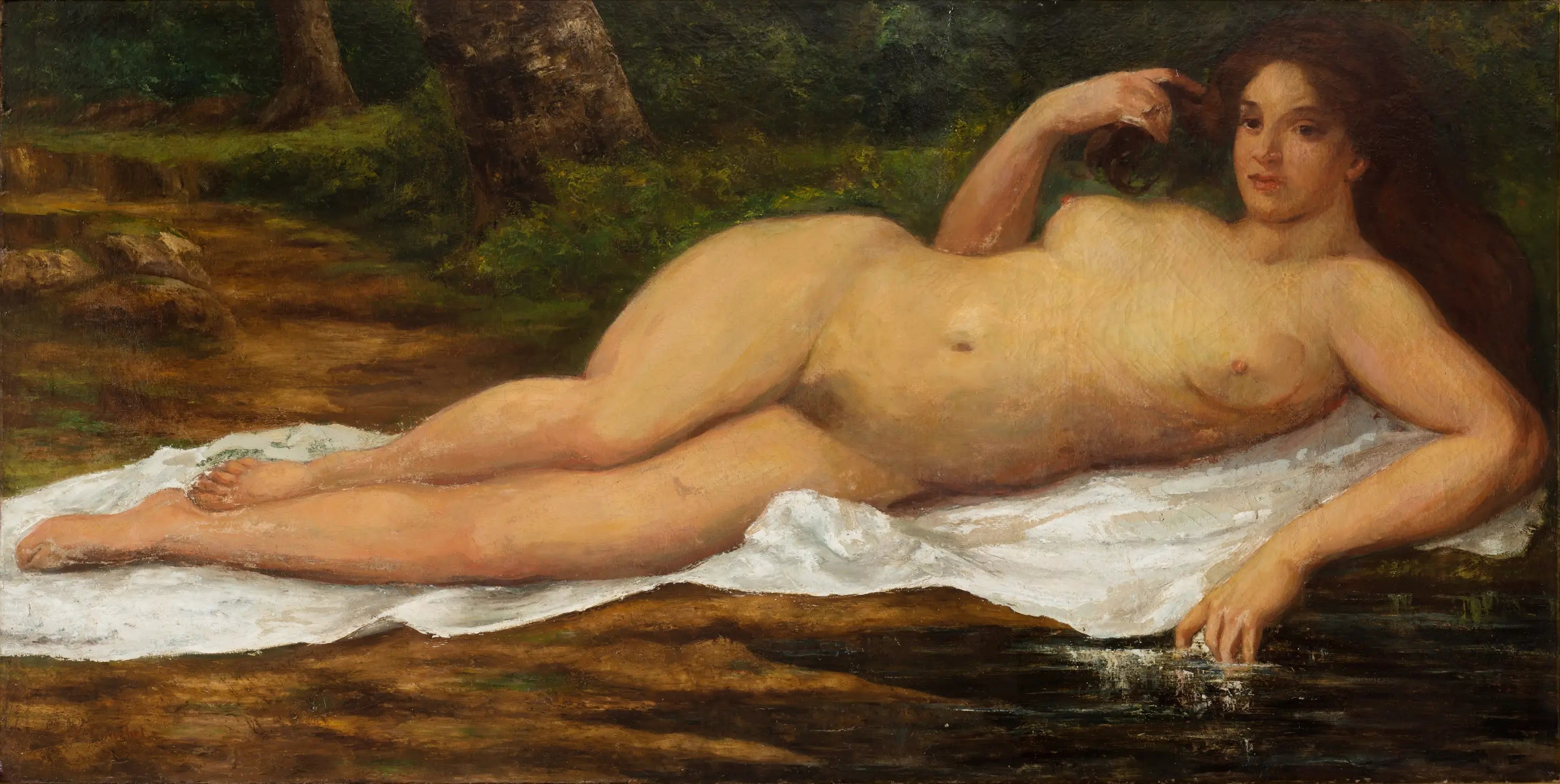 Grande Baigneuse - Gustave Courbet image 1 reproduction de peinture à l’huile