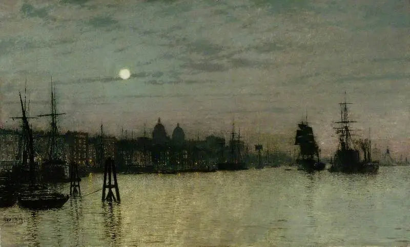 Greenwich, Halbflut - John Atkinson Grimshaw