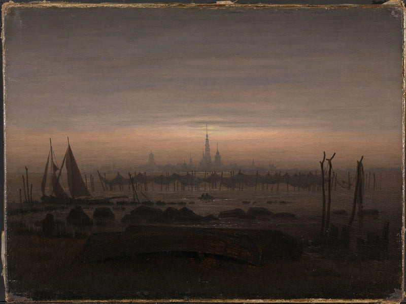 Greifswald im Mondschein - Caspar David Friedrich