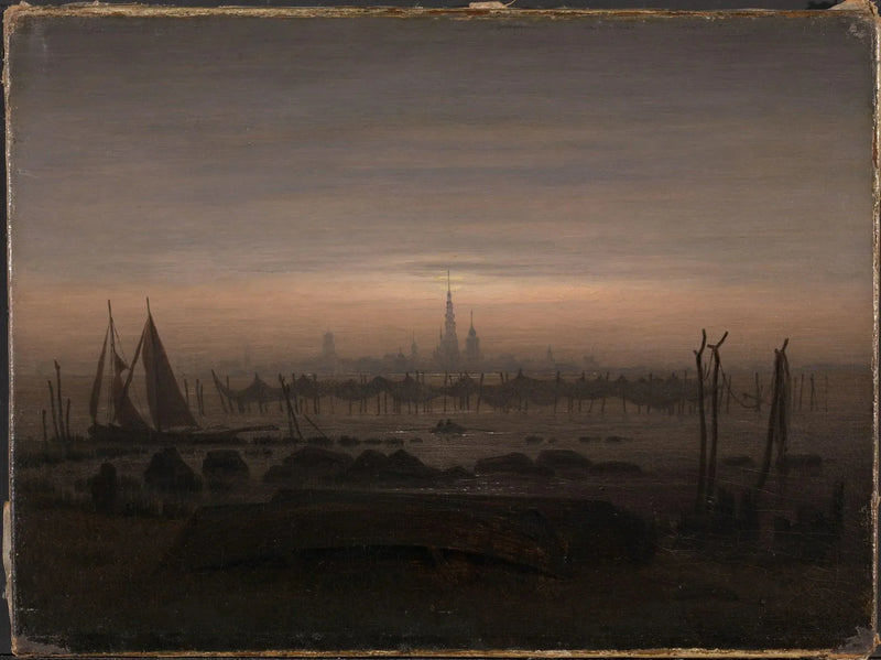 Greifswald im Mondschein - Caspar David Friedrich