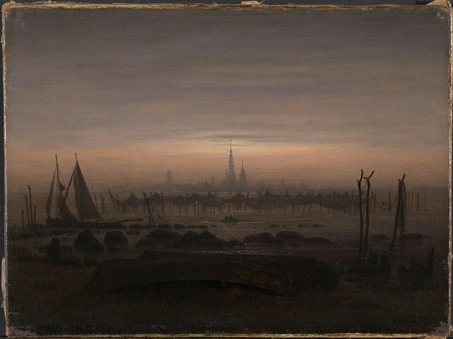 Greifswald im Mondschein - Caspar David Friedrich